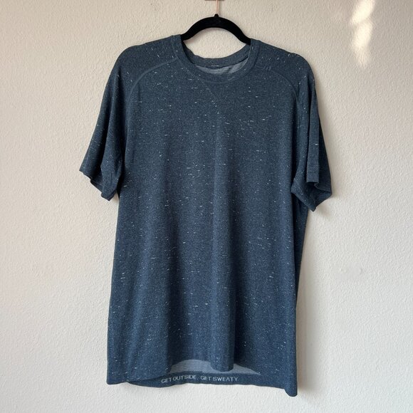 Lululemon Heather Slate Gray Metal Vent Tech Short Sleeve Tee Size L - Picture 2 of 5